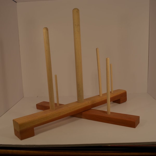 Folding wooden recorder stand