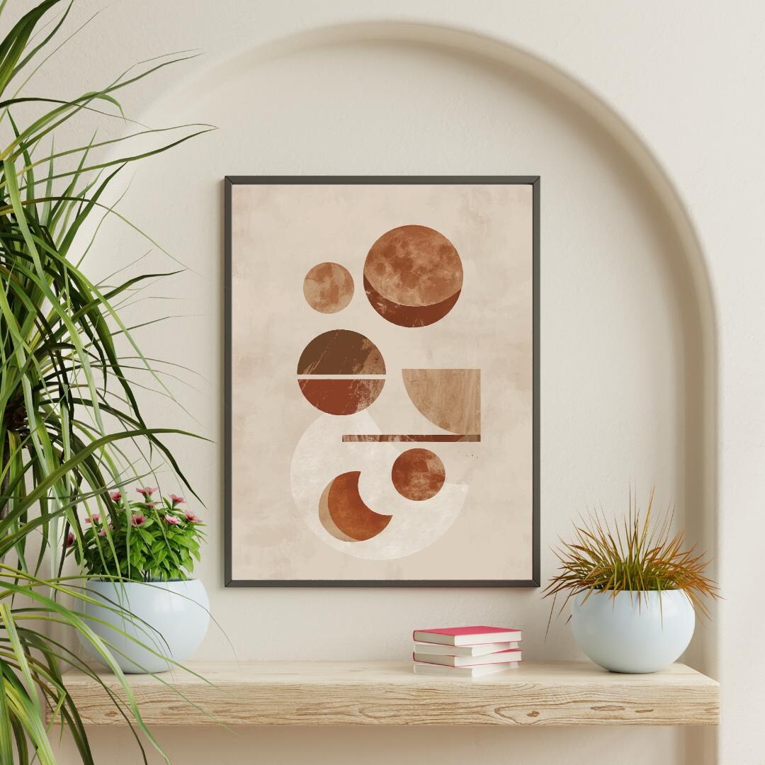 Boho Abstract Print Art Collection - Set of 8 Digital Printable Wall ...