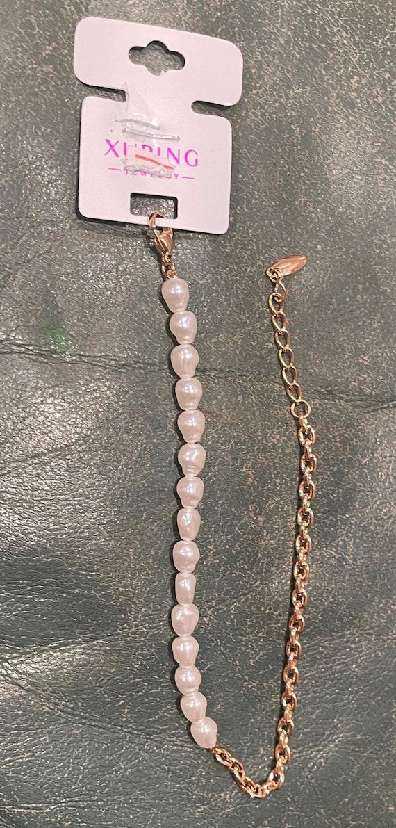 Anklet gold plated 18k. Pink gold XUPING 11”