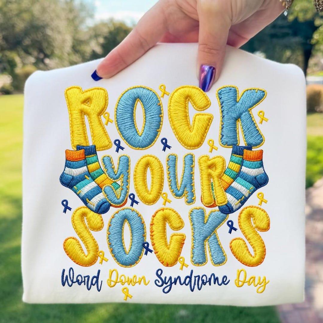 Rock Your Socks PNG | World Down Syndrome Day Design | Awareness Socks ...