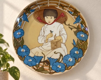 Vintage UNICEF Porcelain Plate – Boy with Bird, Villeroy & Boch 1978