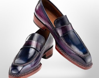 Handcrafted Formal Patina Premium leather Men's loafer