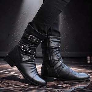 Mens Pointed Toe Dress Boots - Etsy Mens Pointed Toe Dress Boots - Etsy