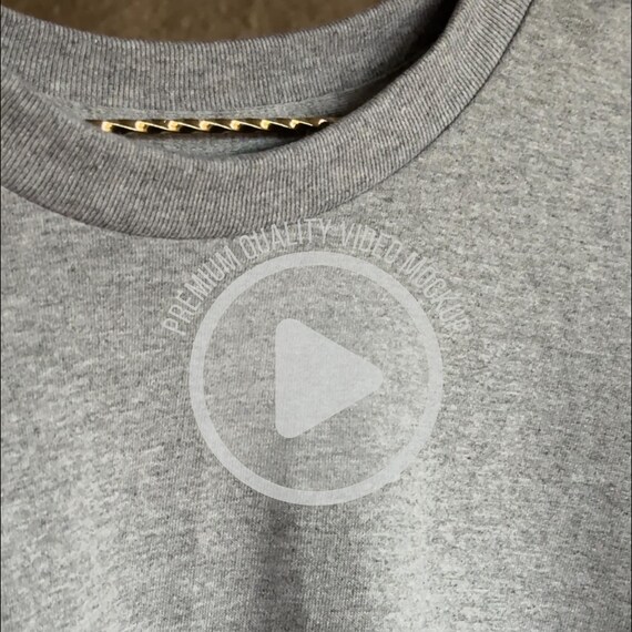 Gildan 5000 Sport Grey Real Video Mockup detailed fabric texture, neckline, stitching, reinforced seams, and natural drape, No AI
