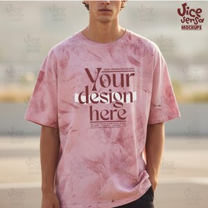 Maqueta de la camiseta Comfort Colors 1745 Color Blast Clay / Camiseta vintage lavada / Maqueta de camiseta unisex suave para diseñadores