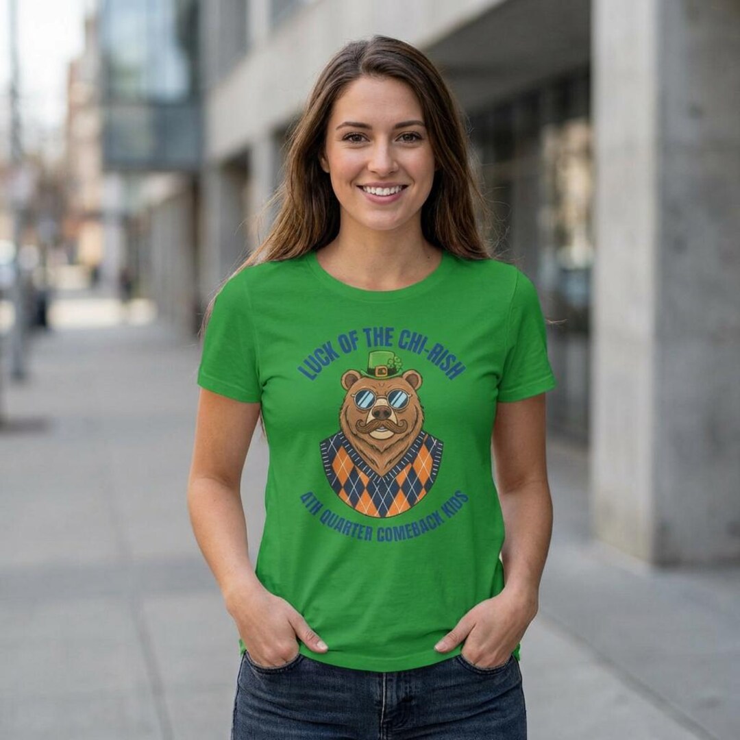 Luck of the Chi-rish Tee | St Patricks Day Bears Shirt - Etsy