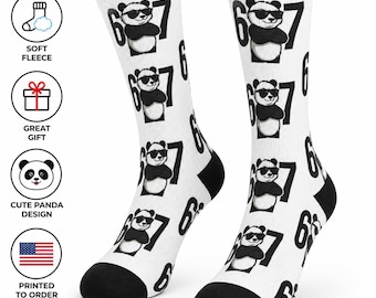 Grappige panda sokken, leuk dierencadeau voor kinderen, schoenen met print, comfortabel fleece cadeau