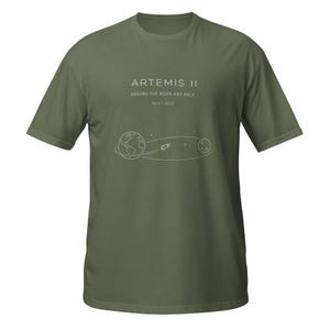 Space mission t shirt Womens Artemis 2 Journey Around the Moon and Back 2026 V-Neck, NASA fan gift graphic tee