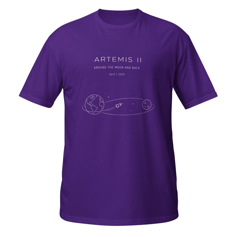 Space mission t shirt Womens Artemis 2 Journey Around the Moon and Back 2026 V-Neck, NASA fan gift graphic tee