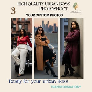 カスタムエグゼクティブポートレート | モダンで都会的なボススタイルのリアルなAIヘッドショット3点