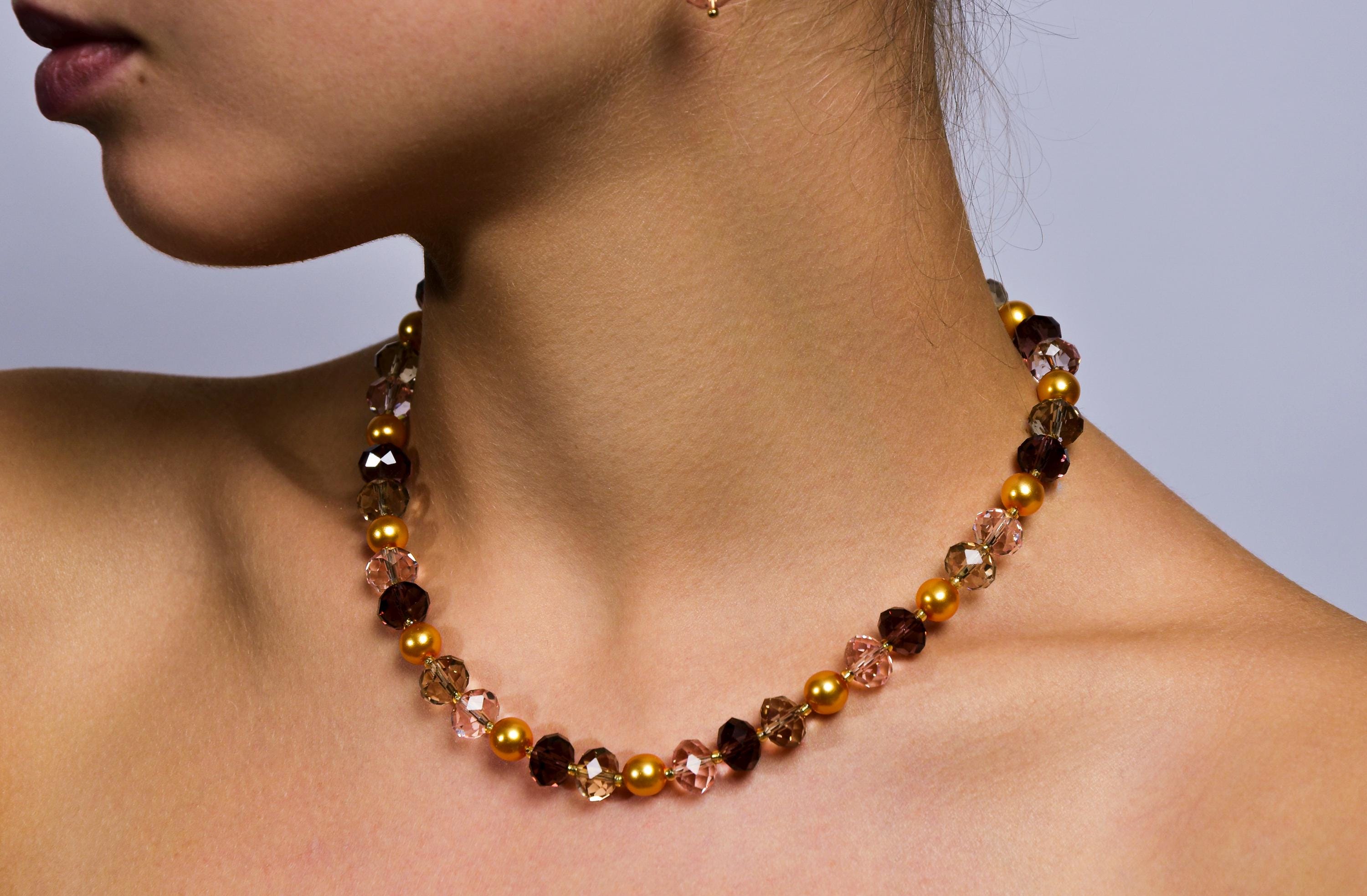 Collier Et Boucles D'oreilles En Aventurine, Perle Majorque Et Argent 925 - Fait Main - Neuf Avec étiquettes