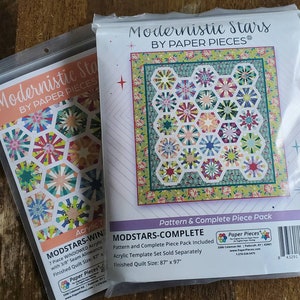 Kit de courtepointe en PPE Modernistic Stars - Papier anglais - par Paper Pieces
