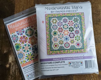 Modernistic Stars Quilt EPP Kit - English Paper Piecing - by Paper Pieces