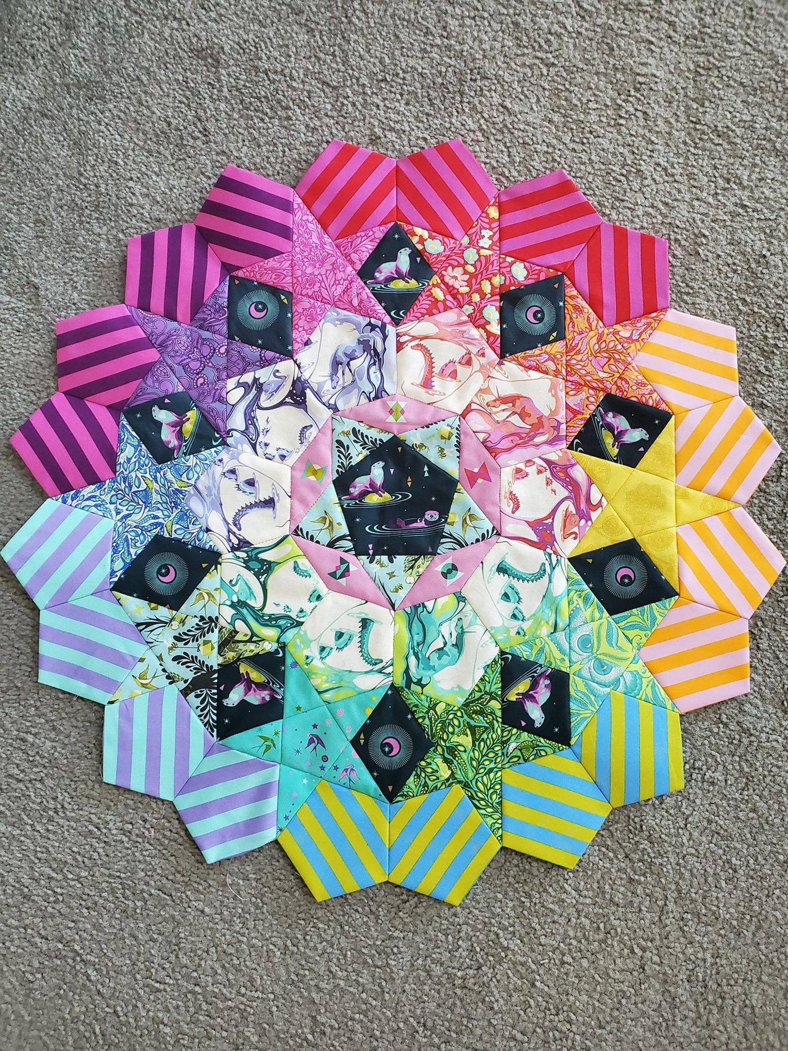 Tula Pink Nova EPP Kit English Paper Piecing by Paper Etsy Australia