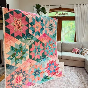 Kit de courtepointe EPP Positive Vibes - assemblage en papier anglais - par Jessica Bree Thompson