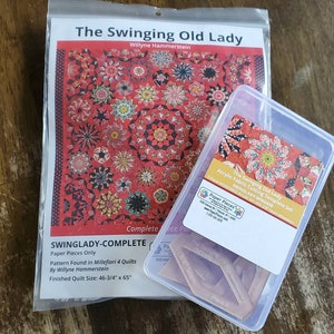 The Swinging Old Lady EPP Kit - English Paper Piecing - by Paper Pieces - Millefiori Quilts 4 by Willyne Hammerstein