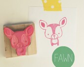 Hand Carved Little Fawn Rubber Stamp