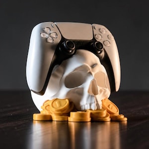 3D-geprinte schedelcontrollerstandaard PS5 Xbox-gaminghouder Cadeau