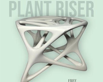 Soporte moderno para plantas con diseño de esqueleto – Elevador de macetas impreso en 3D