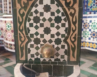Moroccan Zellij Wall Fountain Indoor Outdoor
