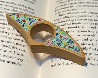 Hand-painted Wooden Thumb Page Holder
