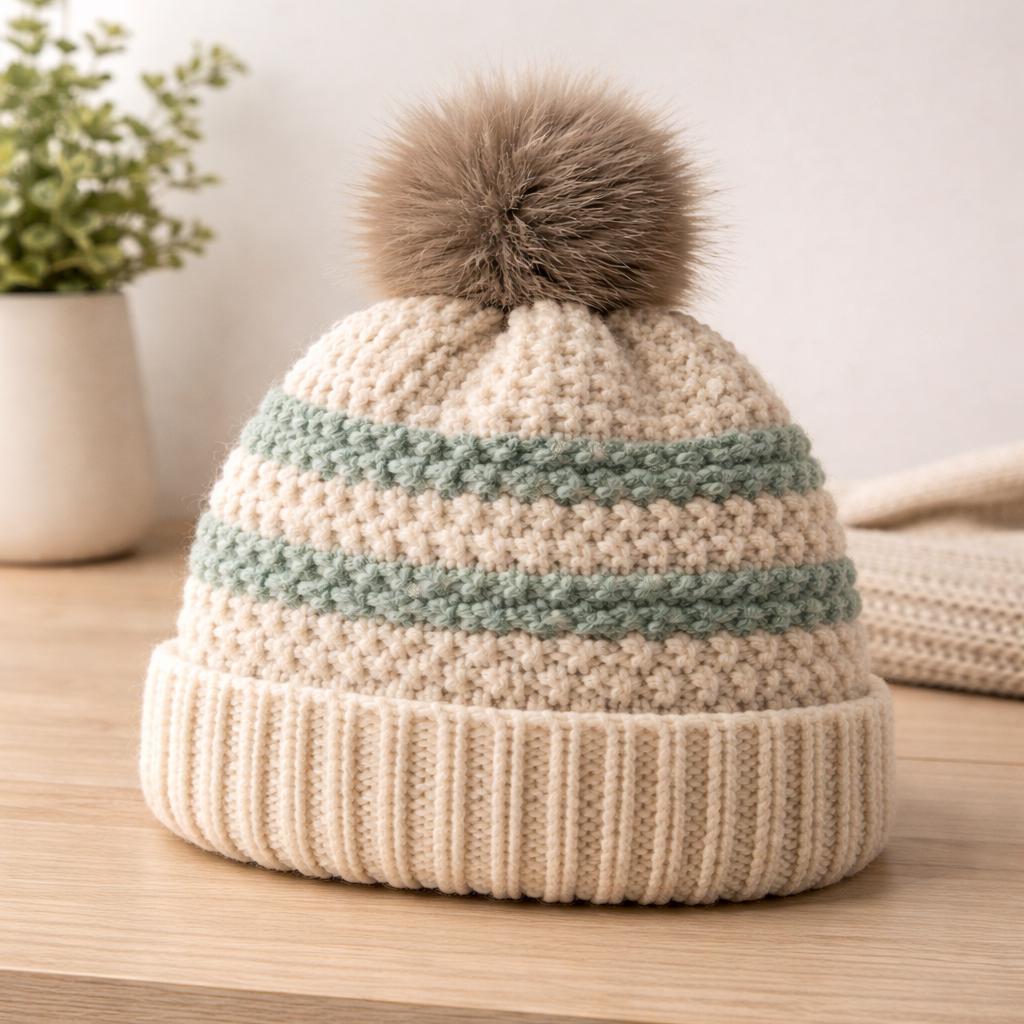 Sun Hat With Pom Pom - Etsy display picture 1