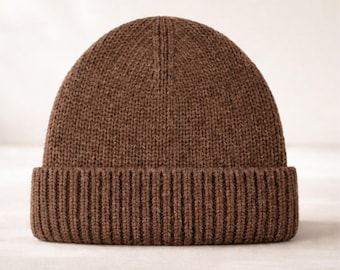 Easy Knit Ribbed Beanie Pattern, All Sizes (PDF)