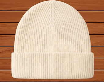 Easy Ribbed Beanie Knitting Pattern, Classic Unisex Winter Hat (PDF Pattern)