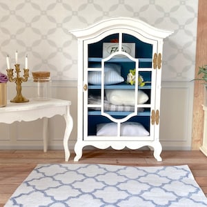 Rococo Style Cabinet – 1:12 scale miniature DIY KIT --- Diorama Roombox, easy to make