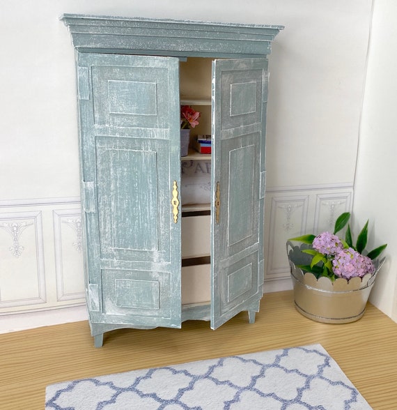 Kit French Country Style Armoire Wardrobe Laser Cut 1 12th Style Armoire Wardrobe Laser Cut, French Country Armoire Wardrobe