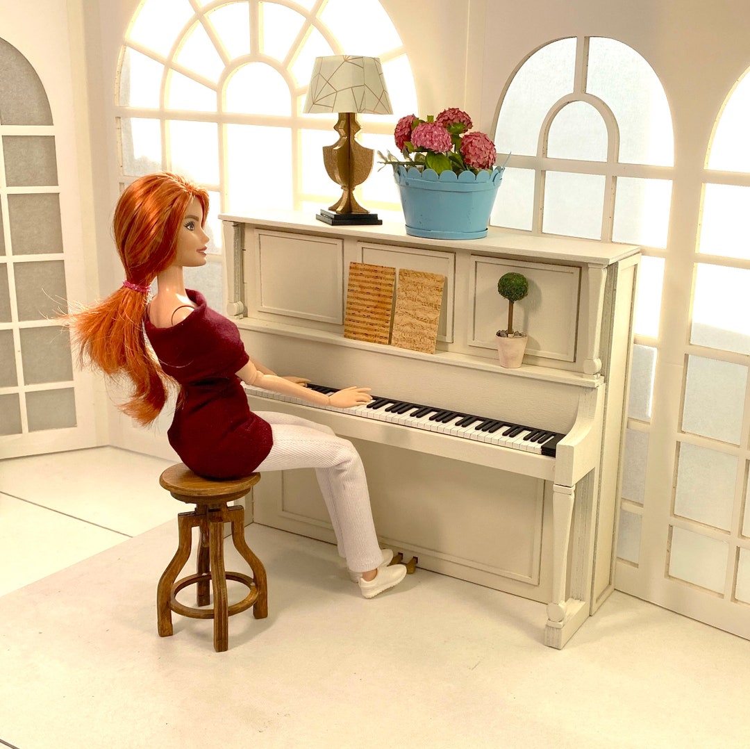 KIT Upright Piano DIY 1-6 Scale Fashion Doll Furniture Easy DIY Kit ...