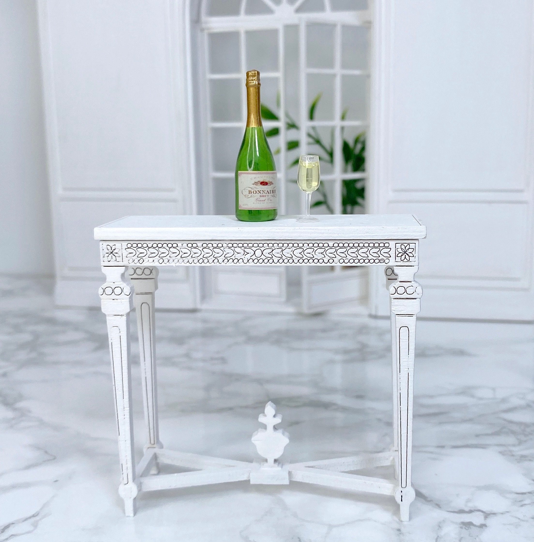 Console Table Meuble avec Plateau en Miroir Console Entrée Couloir Bout de Canapé pour Salon