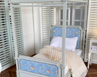 四柱式天蓋付きベッド – 1:12スケールのミニチュアDIYキット - Etsy 日本