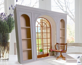 Kit de bricolage The Park Window à l'échelle 1/6 - diorama de boîte de chambre de maison de poupée 20 x 17 x 3 pouces 500 x 420 x 75 mm pour poupées de 12 pouces taille poupée de mode