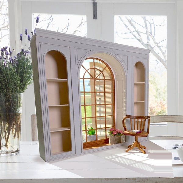 The Park Window 1/6 schaal DIY kit – poppenhuiskamerdoos diorama 20 x 17 x 3 inch 500 x 420 x 75 mm voor 12 inch poppen modepopgrootte