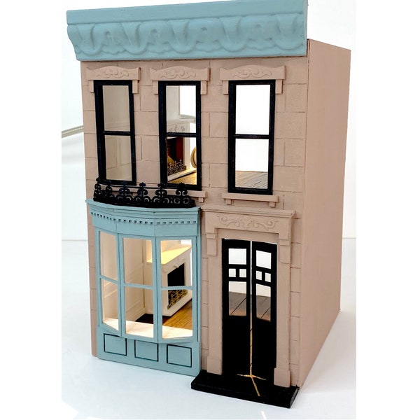 1:24 scale Brownstone Townhouse KIT --- Book Nook Diorama Room Box