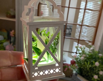 Lantern Lamp kit - 1-6 th scale -- working LED lights included --- Summer Patio Style