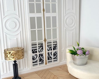 The Paris Apartment - 1:6 scale Haussman Style Roombox panel and french herringbone wood inlay floor - Doll Photography - NEW sizes!