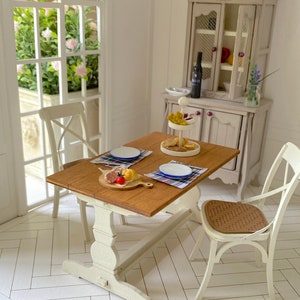 Rustic Dollhouse Table, Dining Table in 1-12 scale Easy DIY kit