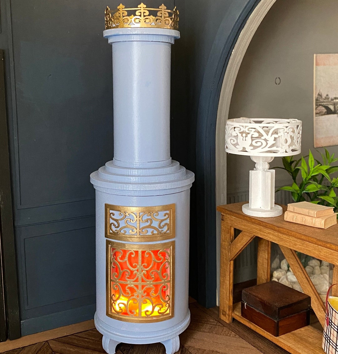 Antique Swedish Stove Kit Including LED Fire 112 Scale Etsy