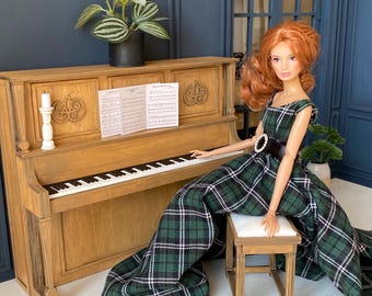 Pianoforte verticale e panca – Kit fai da te facile in scala 1-6
