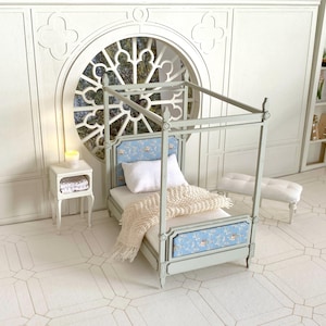 4-Pfosten Himmelbett –  im 1:12 DIY Selbstbausatz