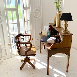 Antique Writing Desk Secretary – 1-6 scale fashion doll furniture - Easy DIY kit  - Romantic style
