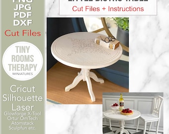 Little Bistro Table – SVG PDF PNG cut files for Cricut, Silhouette Laser Glowforge