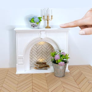 Lareira em miniatura aberta – escala 1-12 - escala 1-6 - Kit faça você mesmo estilo boneca elegante
