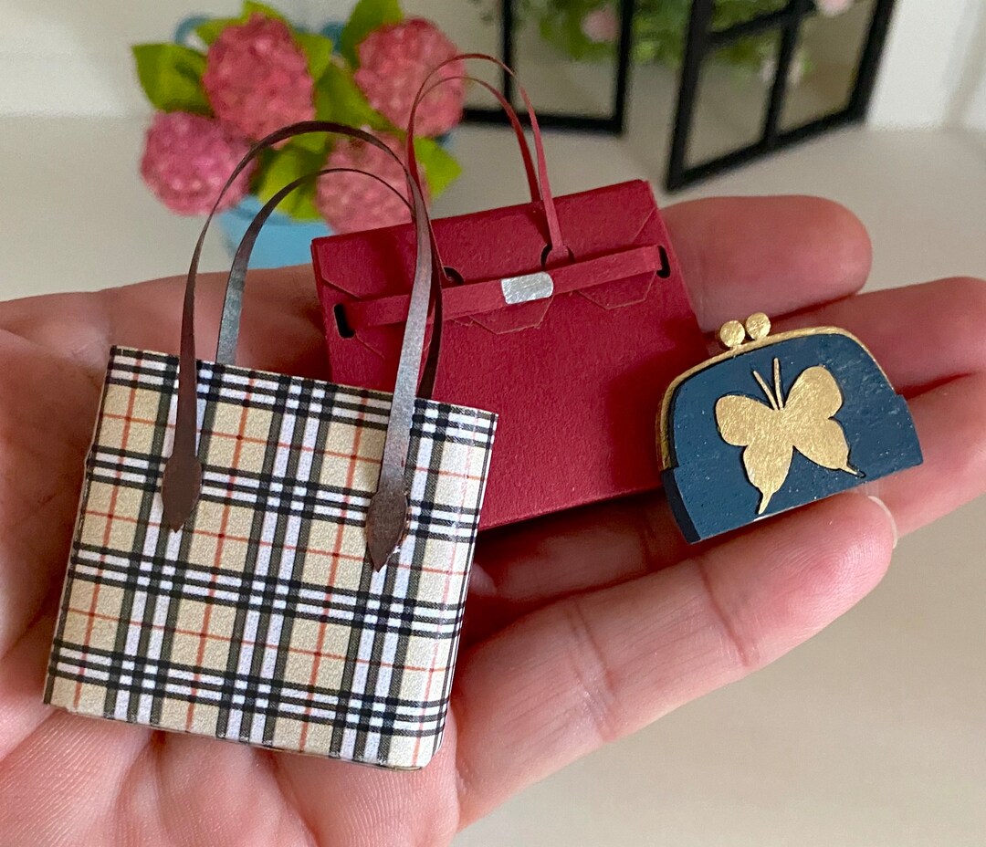 Miniature Bags Collection 3 Models, Clutch, Bbag, Shopper SVG PDF PNG