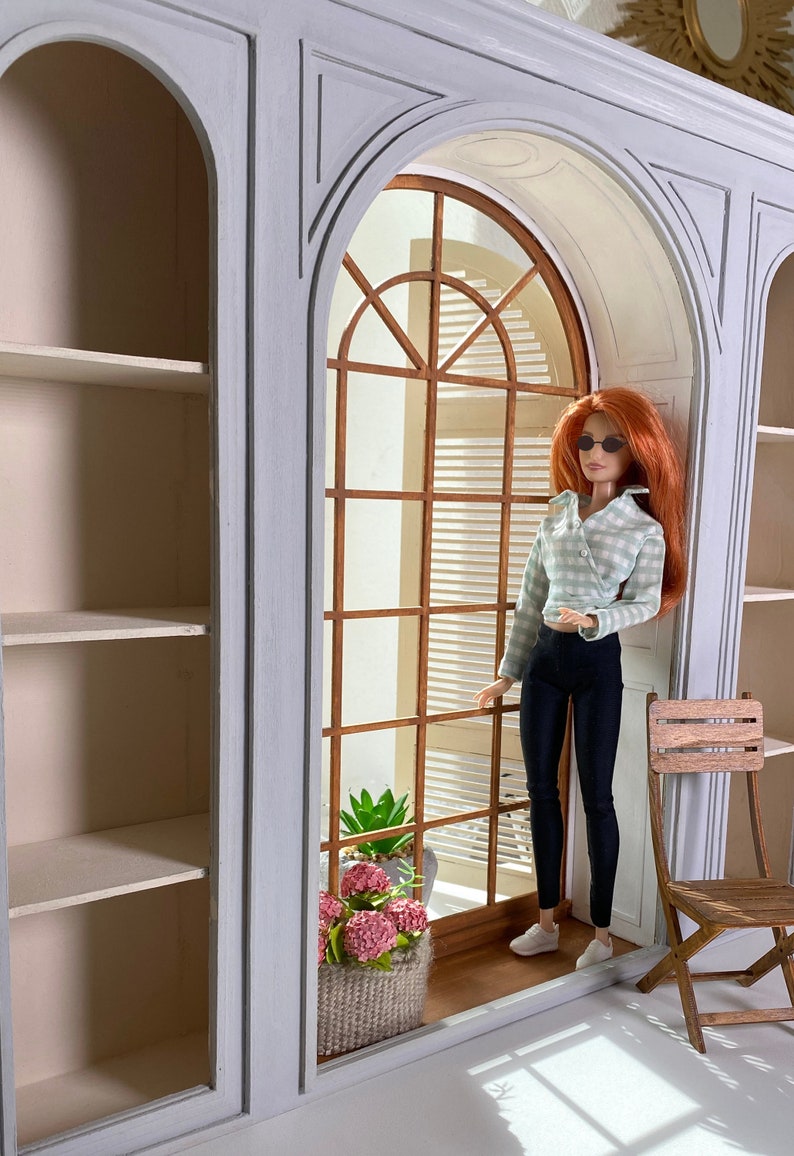 The Park Fenster 1/6 DIY Kit Puppenhaus Box Diorama 500 x 420 x 75 mm 20 x 17 x 3 inch für 12 inch dolls Modepuppengröße Bild 6