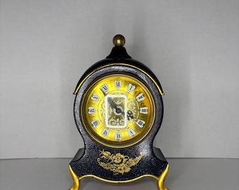 Vintage Swiss Clock – ELUXA Mantel Pendulum Hand-painted (1960s