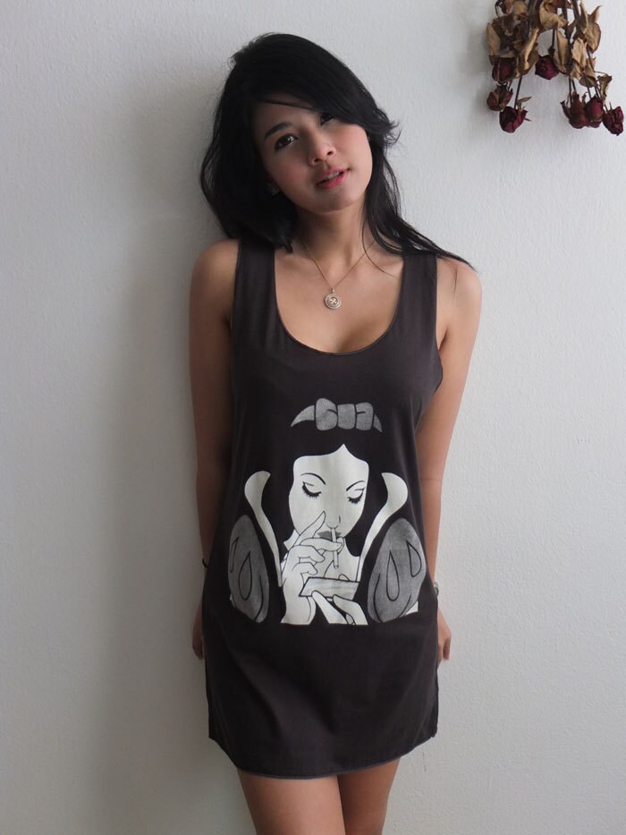 Naughty Snow White Party Girl Punk Rock Hip Hop Tank Top M Etsy