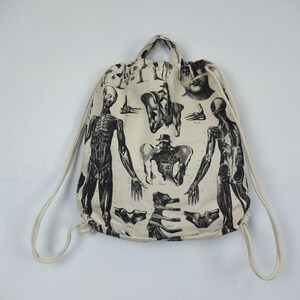 Human Skeleton Anatomy Body Soul, Backpack Canvas Tote SACK BAG - Etsy